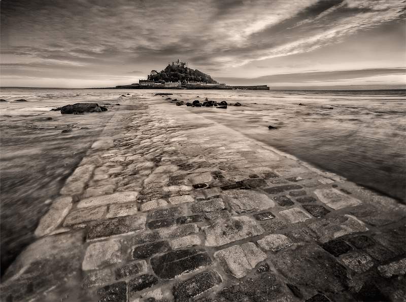 St Micheals Mount.jpg - Monochrome Exhibition Print